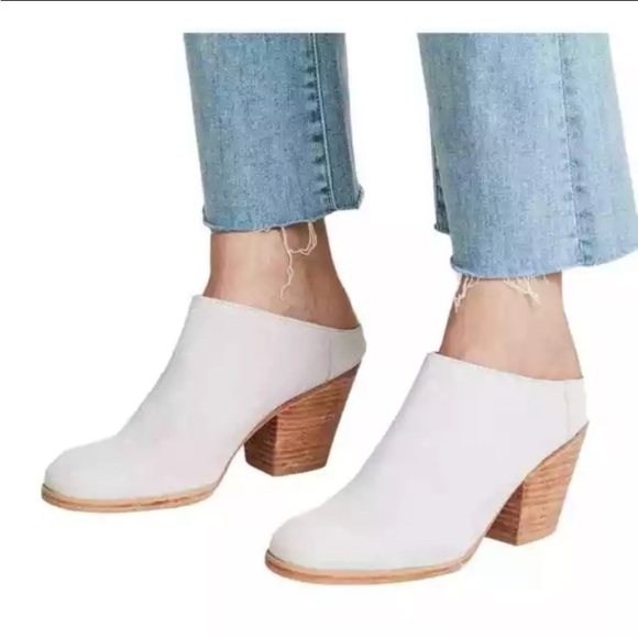 Rachel Comey Mule Booties beige Pink Leather suede Mule NWOT flaw - Picture 1 of 14